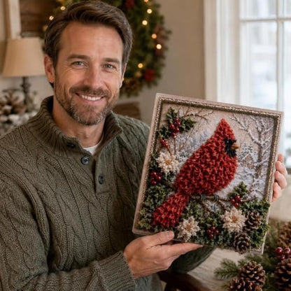 3D Christmas Fabric Poke Art Kit