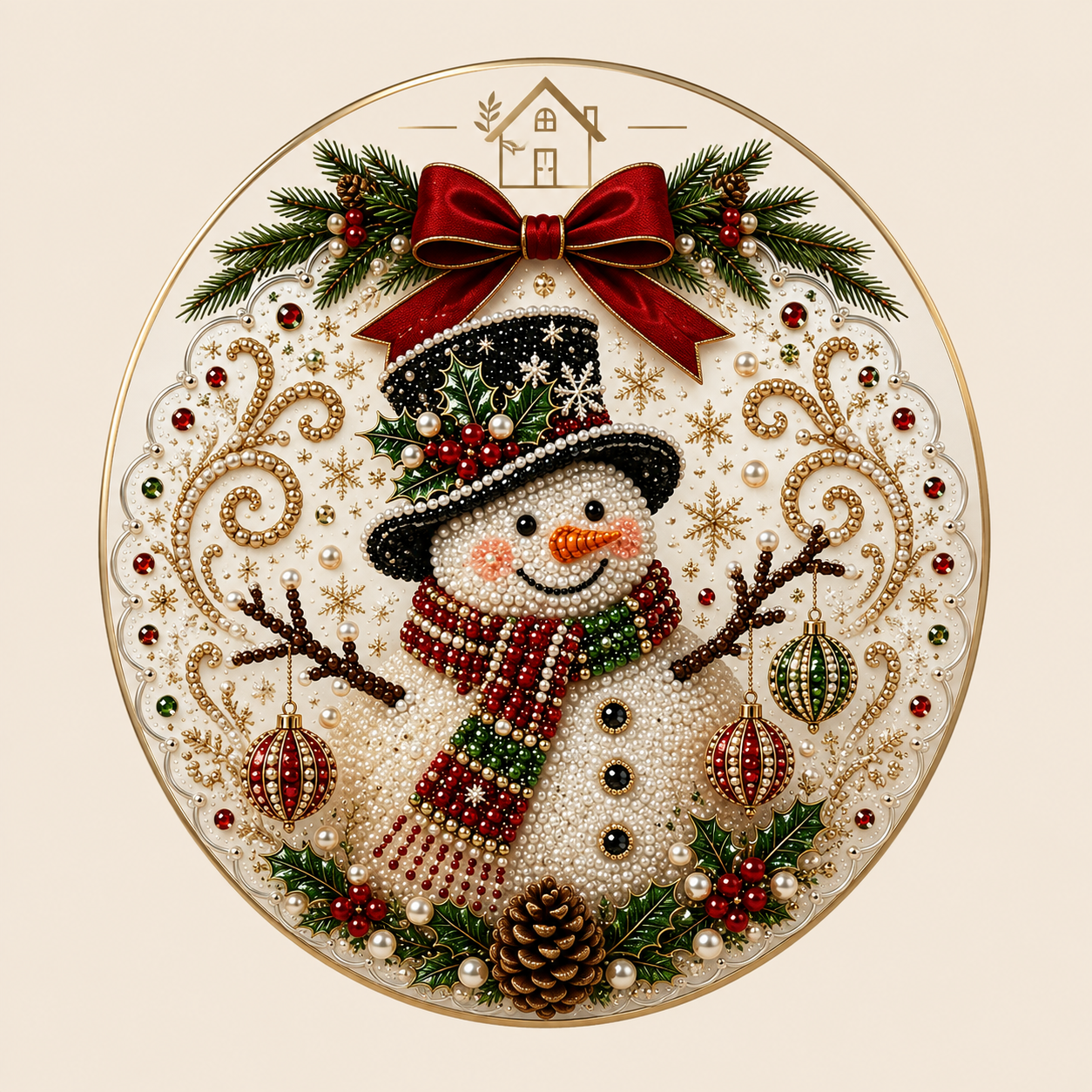 Diamond Painting Snowman Hanging Ornament Kit