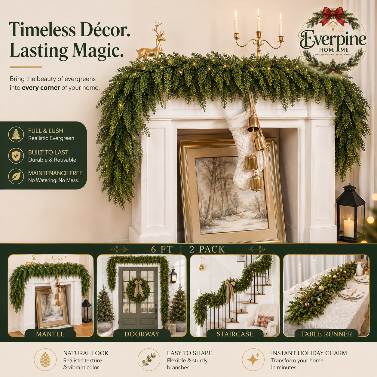 6 FT Artificial Cedar Garlands