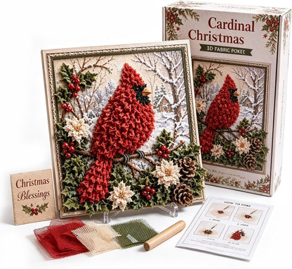 3D Christmas Fabric Poke Art Kit