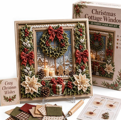 3D Christmas Fabric Poke Art Kit