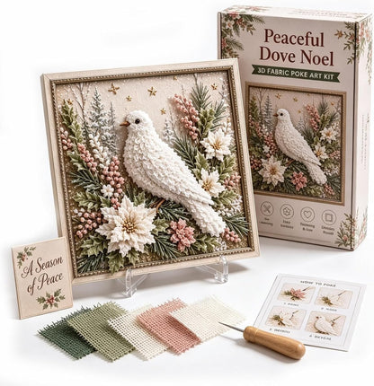 3D Christmas Fabric Poke Art Kit