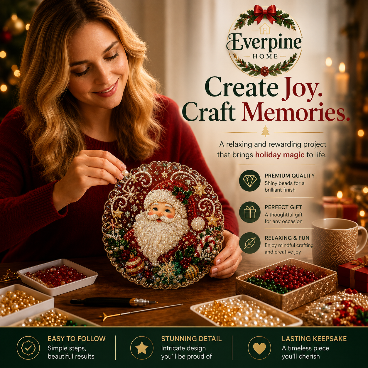 Diamond Painting Snowman Hanging Ornament Kit